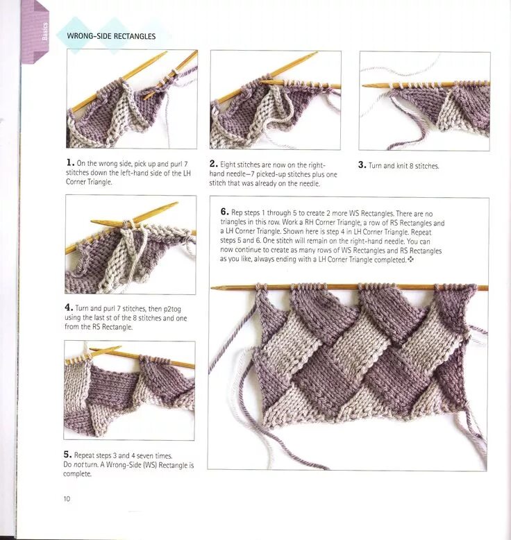 Пэчворк на спицах для начинающих схемы What is Entrelac knitting? How to Entrelac Knitting Схемы вязания крючком, Виды 