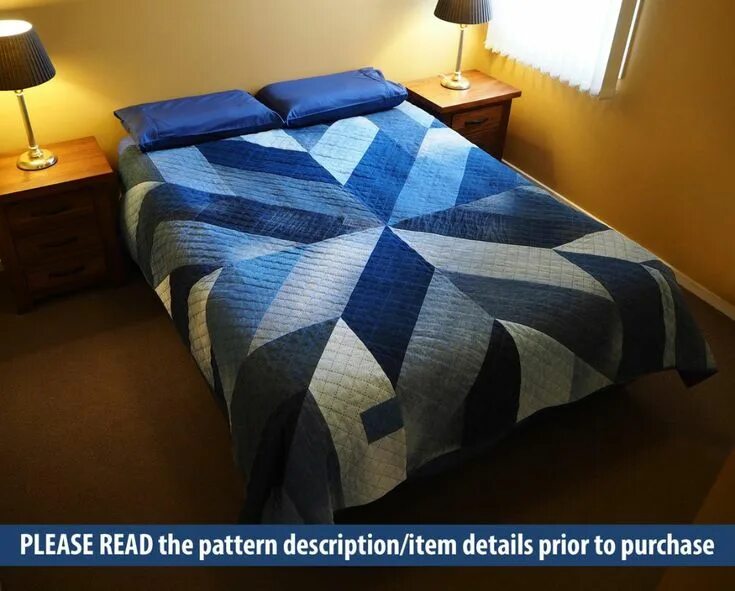 Пэчворк одеяло из темных тканей фото Blue Giant Quilt Pattern PDF Download Pattern for Upcycled Jeans, Works Like a G