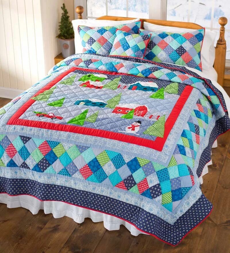 Пэчворк покрывало фото идеи для вдохновения Winter Wonderland Cotton Patchwork Quilt Set is our exclusive design and only av