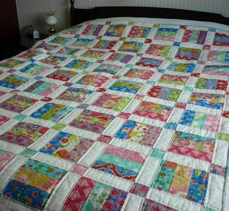 Пэчворк покрывало фото идеи для вдохновения Jelly Roll Quilt Easy quilts, Quilt patterns, Quilts