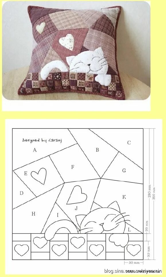 Пэчворк шаблоны и выкройки Pinterest Cat quilt block, Cat quilt patterns, Cat quilt