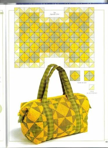 Пэчворк сумки и выкройки Picasa Web Albums - Véro D - Patchwork utile Quilted bag patterns, Patchwork bag