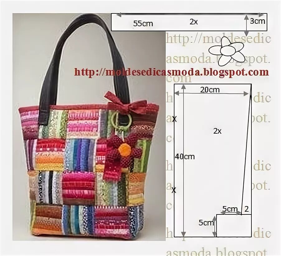 Пэчворк сумки и выкройки Moldes Moda por Medida Tote bags sewing, Patchwork bags, Quilted bag