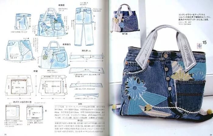 Пэчворк сумки из джинсы с выкройками Bags orgumodeller Bag from old jeans, Recycled jeans bag, Denim bag tutorial