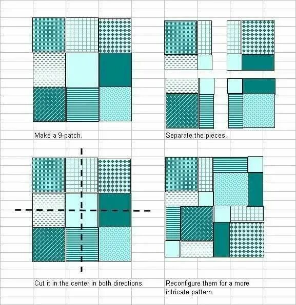 Пэчворк своими руками схемы лоскуток Patchwork quilt patterns, 9 patch quilt, Beginner quilt patterns