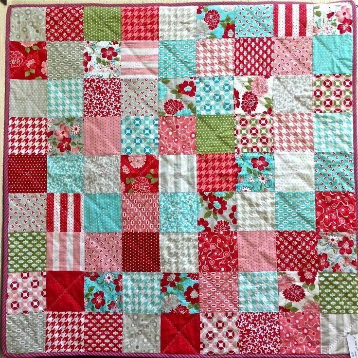 Пэчворк ткань фото Easy 9 Squared Charm Pack Quilty