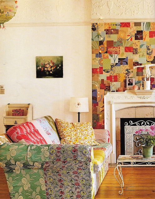 Пэчворк в интерьере квартиры cute patchwork couch Accent wall design, Patchwork sofa, Patchwork furniture