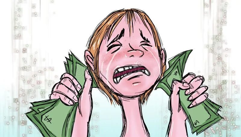 Плачу деньги за фото Suffering for Money, Illustration Stock Illustration - Illustration of money, ch