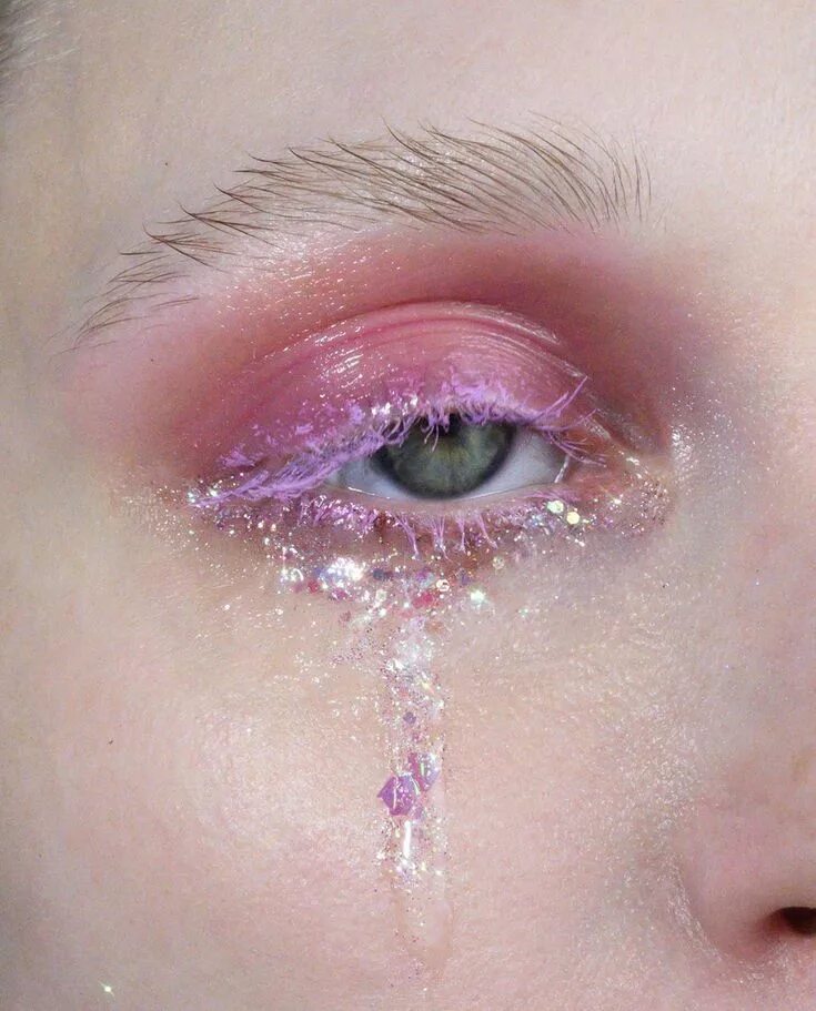 Плачущий макияж как сделать Heavy Metal Glitter Gel Urban Decay Cosmetics Makeup inspiration, Aesthetic make