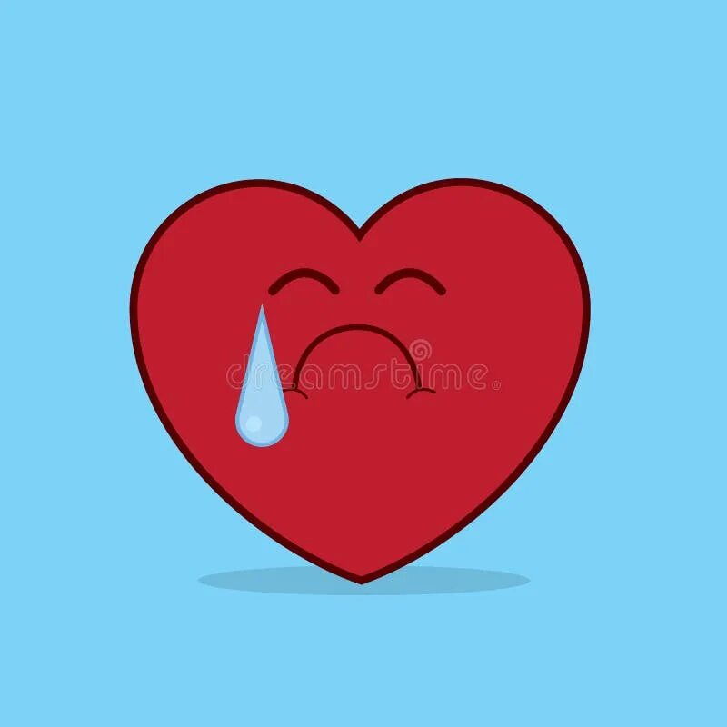Плачут сердца фото Heart Crying stock vector. Illustration of emotion, pink - 43026756