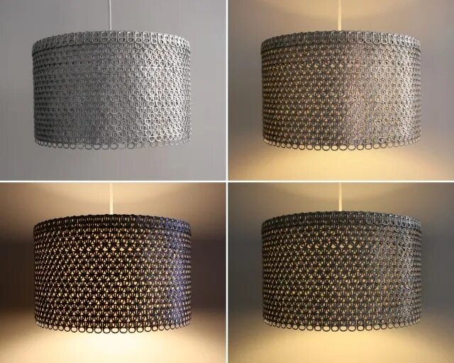 Плафон для светильника своими руками the 3 R's blog Extra large lamp shades, Soda can tabs, Small lamp shades