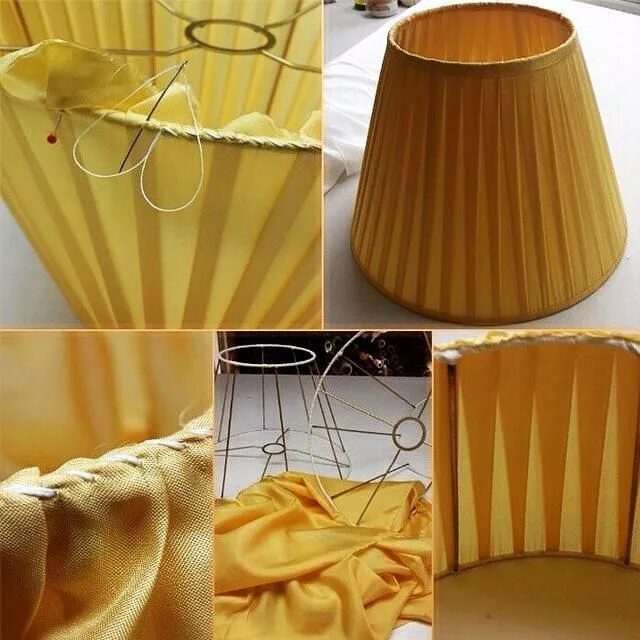 Плафон для светильника своими руками pleated lampshade Diy shades, Lampshade makeover, Handmade lampshades