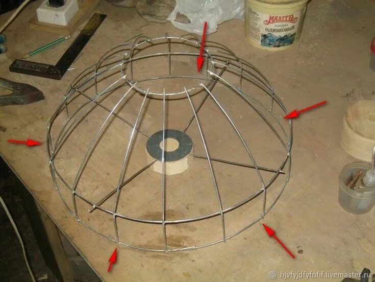 Плафон для уличного светильника своими руками Создаем каркас абажура для торшера: Мастер-Классы в журнале Ярмарки Мастеров in 