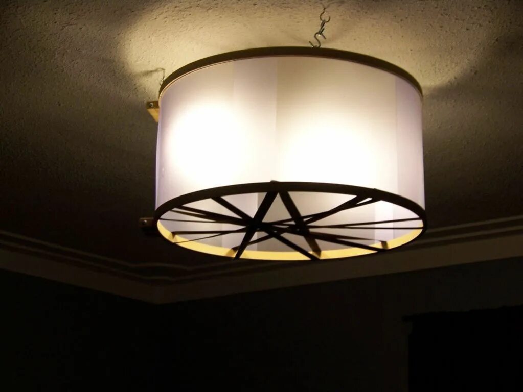 Плафон для уличного светильника своими руками black drum lamp shade with silver lining Stribal.com Design Interior Home Diy dr