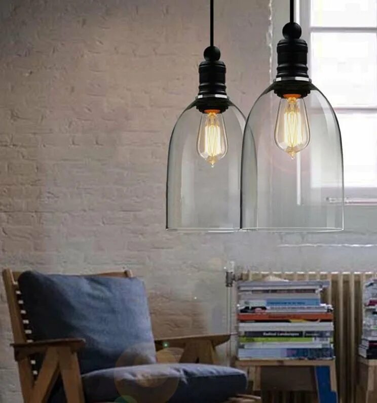 Плафон в стиле лофт Подвесной светильник Edison Crystal by Romatti купить интернет-магазин Romatti в