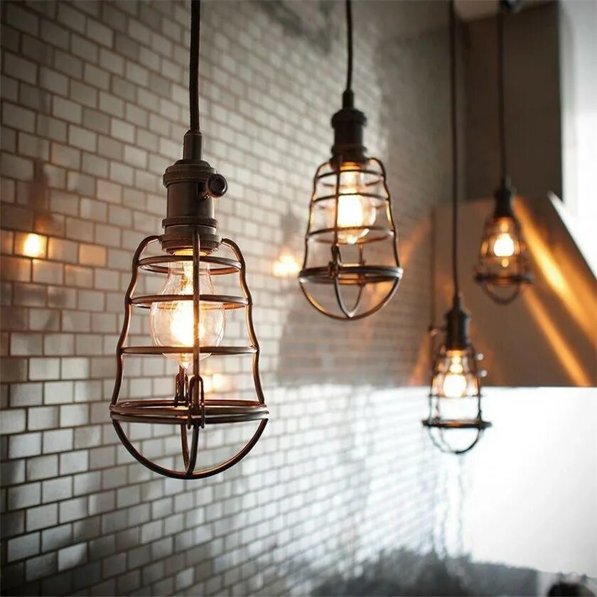 Плафон в стиле лофт Купить 110 в 220 в силы светильник ретро провода лофт зал приспособление утюг Vi