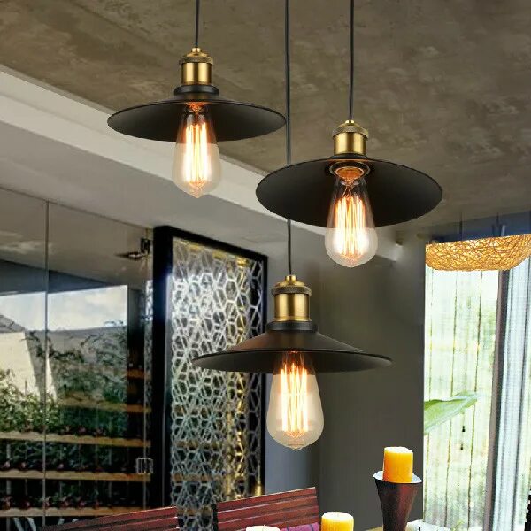 Плафоны люстры в стиле лофт Купить новые деревенском стиле винтаж чердак американский черный металлический о