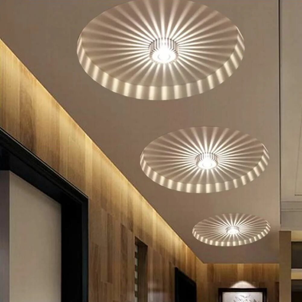 Плафоны на натяжной потолок фото Gimartuk Modern Corridor Portal Lights Creative Ceiling Lights Built Sunflower W
