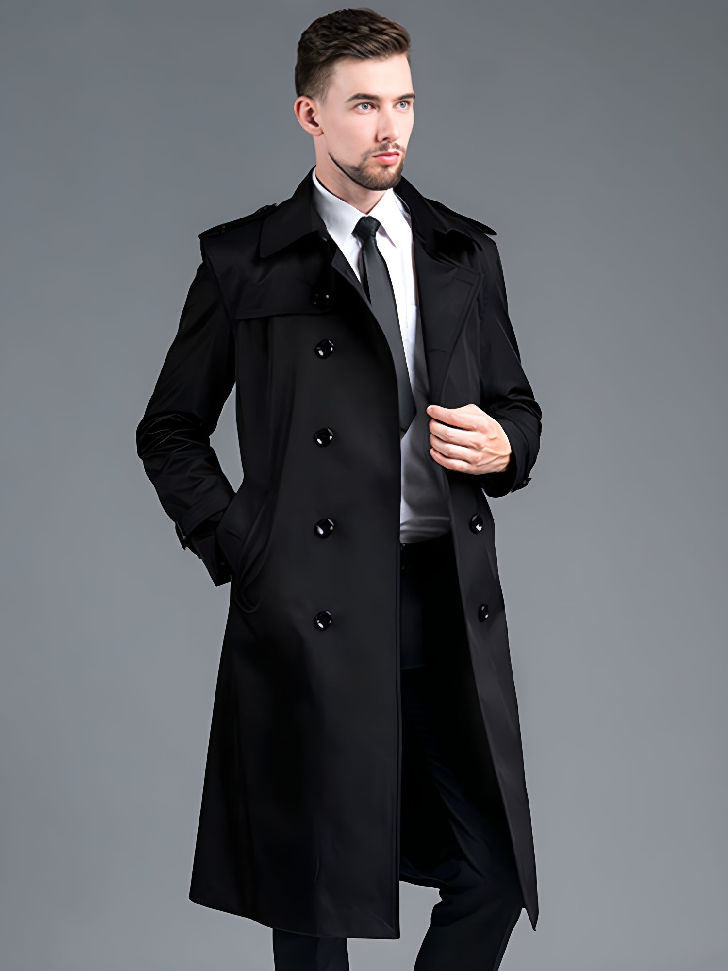 Плащ мужской деловой стиль Плащ - купить с доставкой по выгодным ценам в интернет-магазине OZON (818609526)