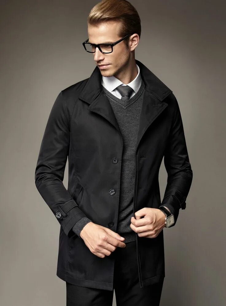 Плащ мужской деловой стиль Пин на доске Гардероб Мужской плащ, Плащ, Тренчи