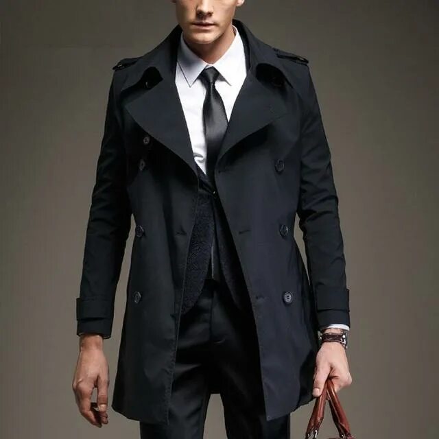 Плащ мужской деловой стиль Мужские тренчи и плащи на Алиэкспресс - Aliexpress Обзор