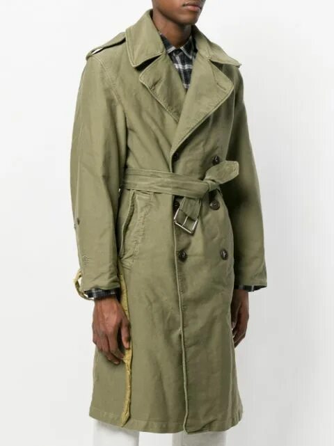 Плащ мужской в стиле милитари 424 Fairfax X Alpha Military Trenchcoat - Farfetch