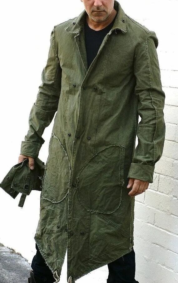 Плащ мужской в стиле милитари Пин на доске Abbigliamento Мода будущего, Мужской стиль, Мужской стиль кэжуал