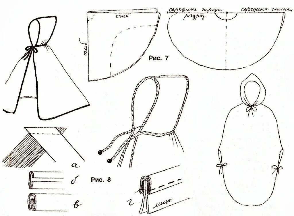 Плащ с капюшоном для куклы выкройка Pin af Mizuki Miyoshi på 服 型 紙