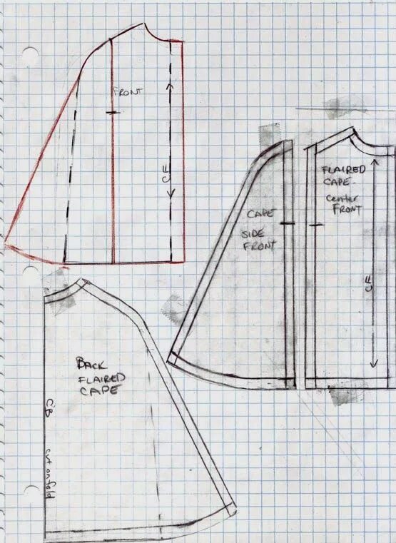 Плащ с капюшоном для куклы выкройка Áo cape, Mẫu may vá, Charts
