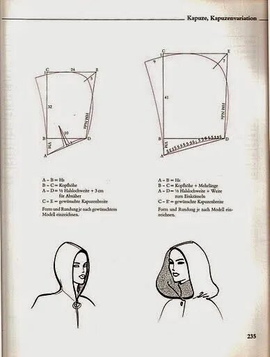 Плащ с капюшоном мужской выкройка 6 Systemschnitt_1 Узор на плаще, Платье швейные шаблоны, Выкройки