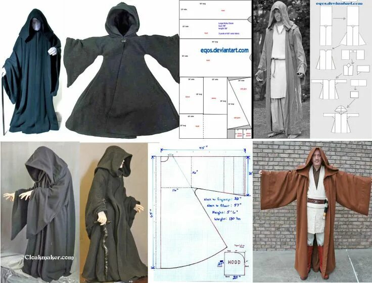 Плащ с капюшоном мужской выкройка Palpatine Robe Ideas Jedi costume, Halloween costumes for kids, Jedi tunic