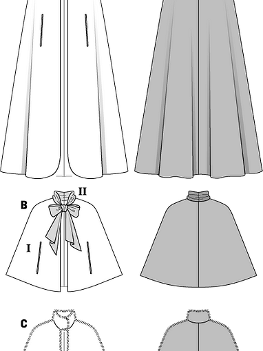 Плащ с капюшоном выкройка Выкройки накидок из меха от Burda - купить и скачать на Burdastyle.ru