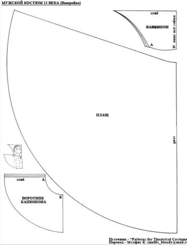 Плащ с капюшоном выкройка Ответы Mail.ru: Где найти такую же вещь (или похожую)?