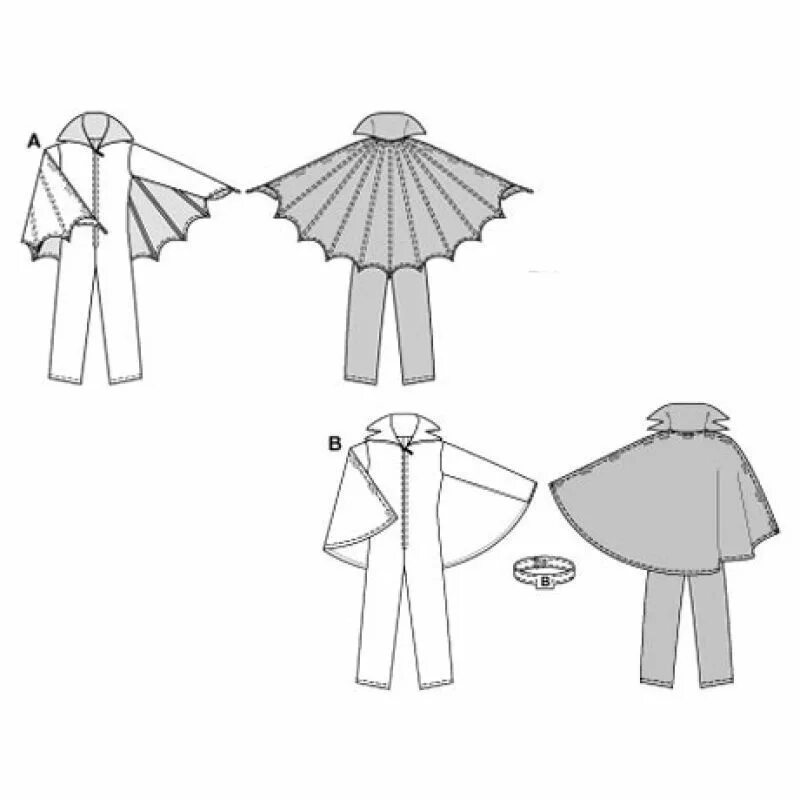 Плащ вампира выкройка своими руками Выкройка Burda 2791-Бэтмен + Вампир