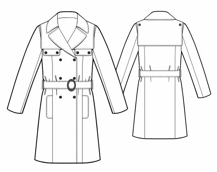 Плащ женский выкройка бесплатно Trench Coat - Sewing Pattern #5488 Coat pattern sewing, Womens sewing patterns, 