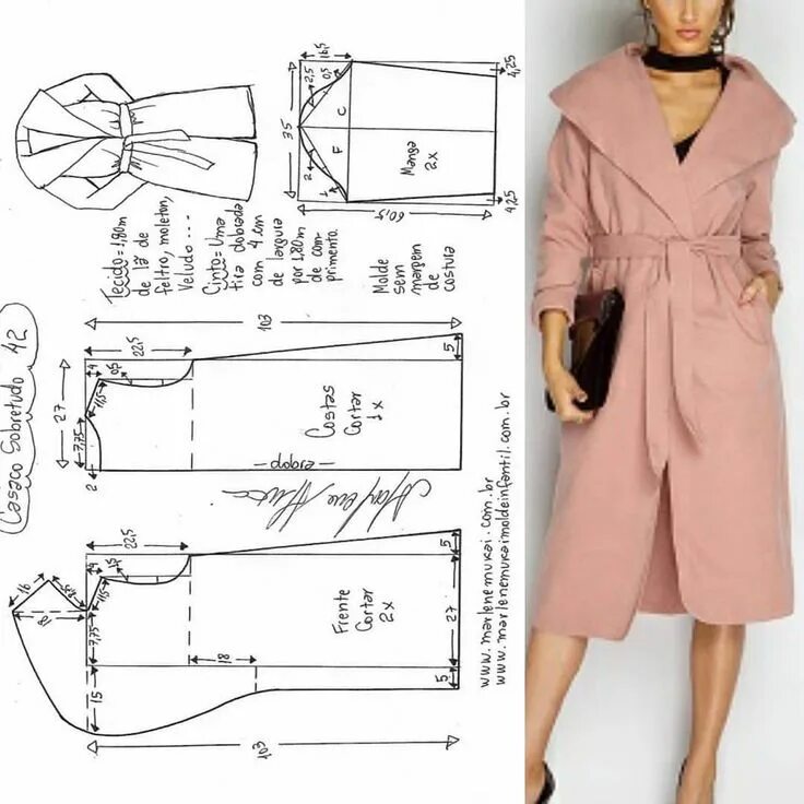 Плащ женский выкройка бесплатно Пин от пользователя Elena на доске выкройка верхней одежды Модные стили, Одежда 