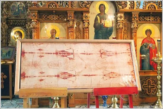 Плащаница иисуса христа фото в храме В Набережные Челны доставлена копия Туринской Плащаницы / Православие.Ru