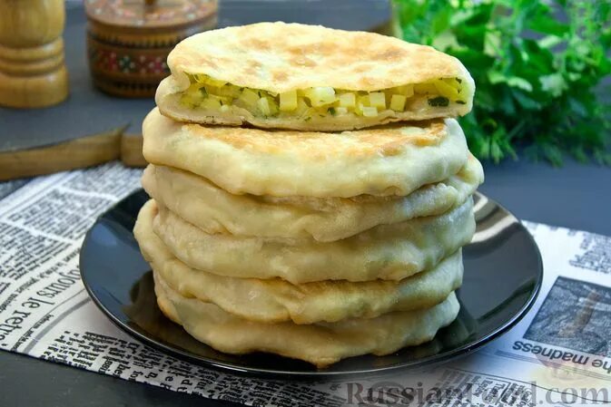 Плацинды с картошкой фото Рецепт: Плацинды с картофелем на RussianFood.com