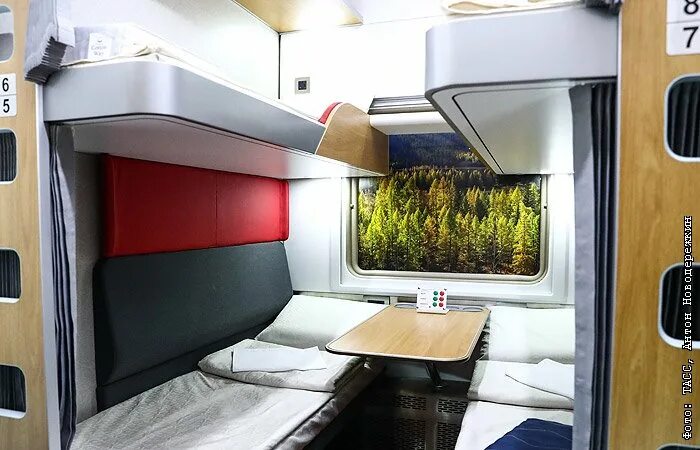 Плацкартное купе фото РЖД представят 10 декабря в Москве макет нового плацкартного вагона