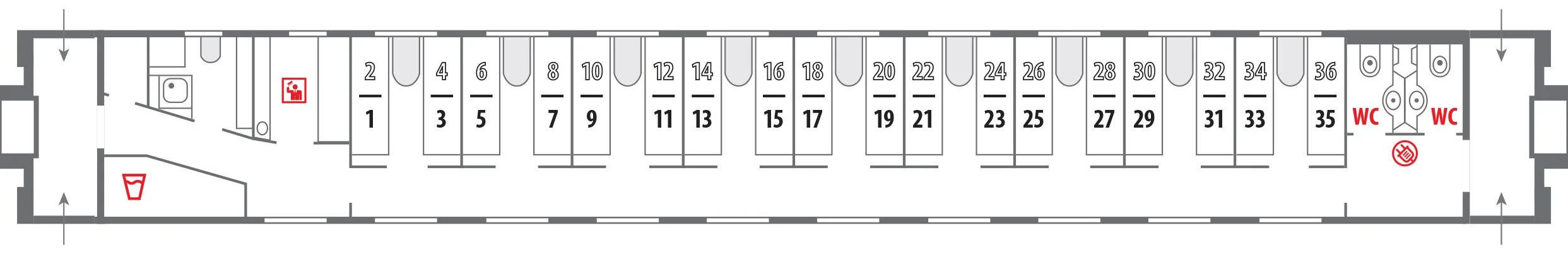 Плацкартный вагон схема расположения мест фото Поезд "Балтийский экспресс": схема вагонов и расположение мест