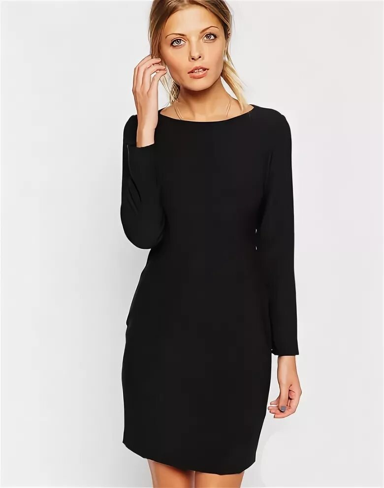 Платье черное прямое фото Классическое платье, выкройка Grasser № 227 - купить онлайн на сайте GRASSER, ка