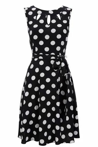 Платье черное в белый горошек фото Black Polka Dot Petite Dress - Dresses - Clothing Instyle fashion, Fashion, Blac