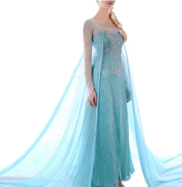 Платье эльзы фото Vestido Elsa - Adult Princess Elsa Cosplay Costume Dress - Cosplay Costumes - Al