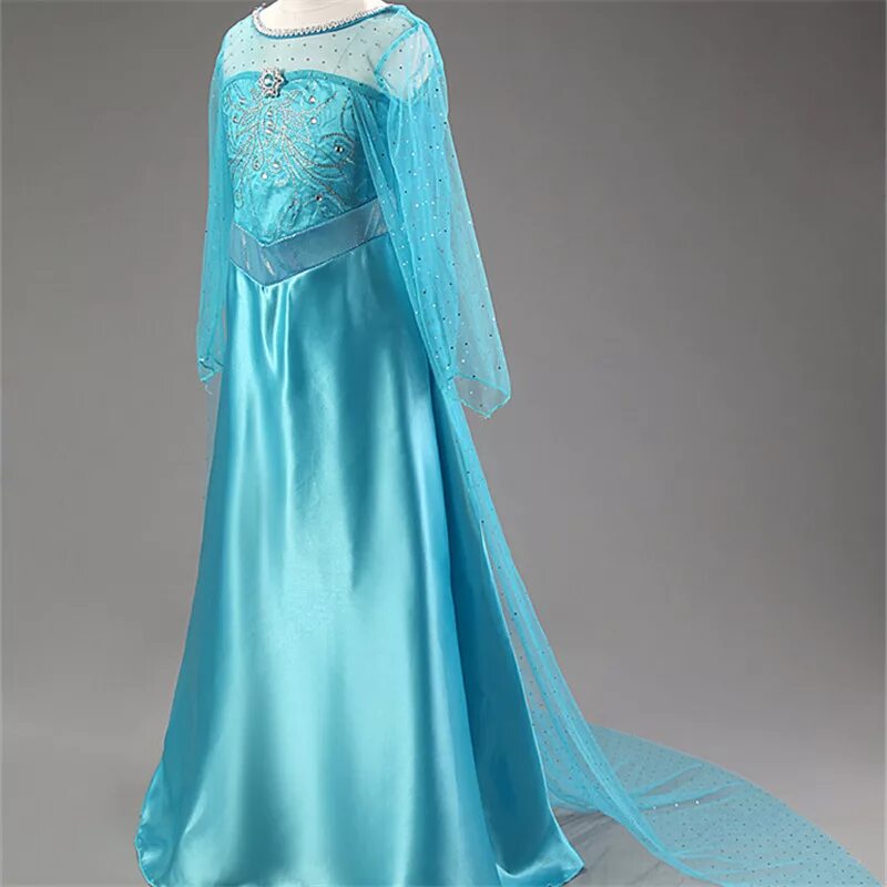 Платье эльзы фото 2021 Новое платье для девочек платье принцессы на выход, маскарадный костюм на Х