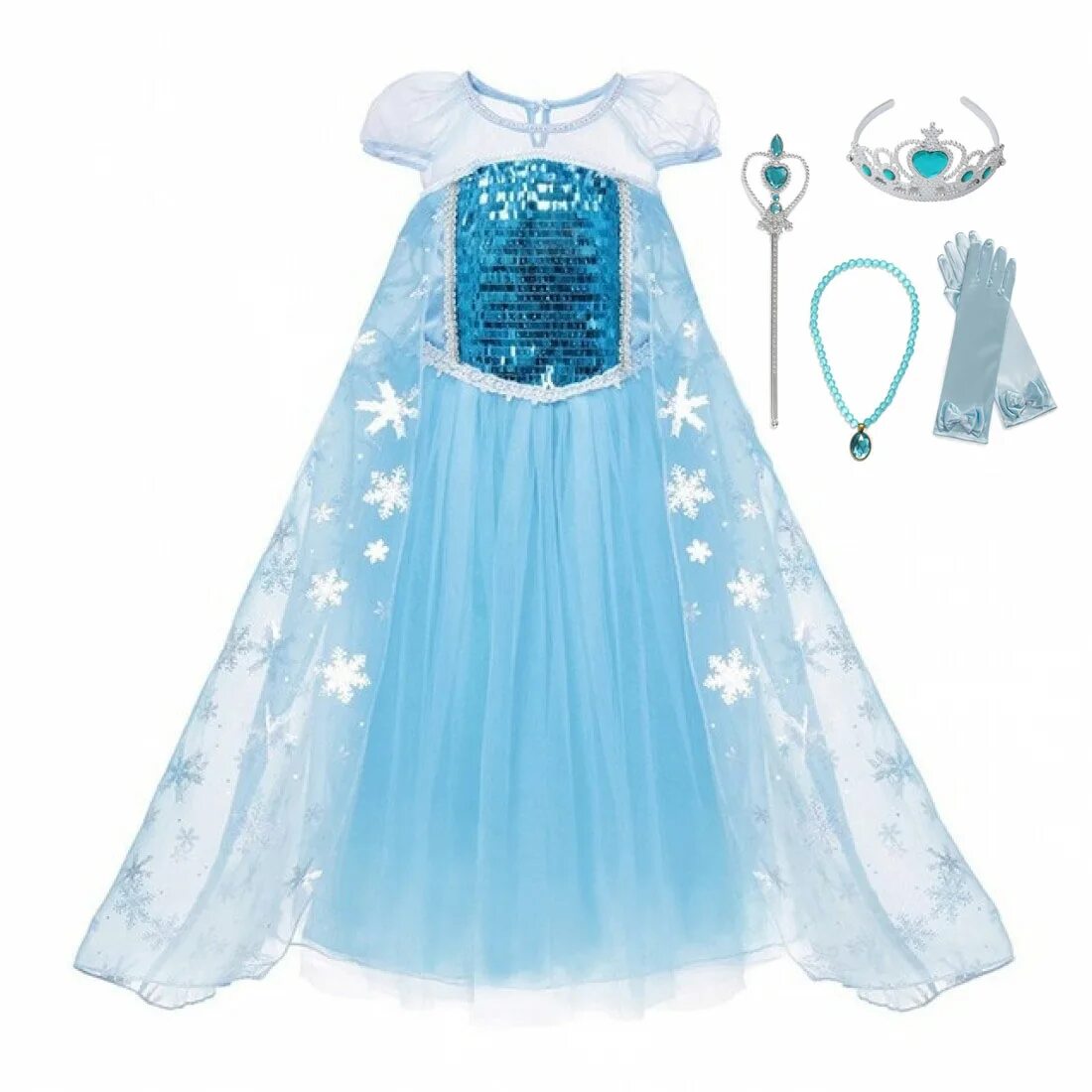 Платье эльзы фото Костюм Эльзы из Холодного сердца детский NPL297-46, купить за 3790 рублей в инте
