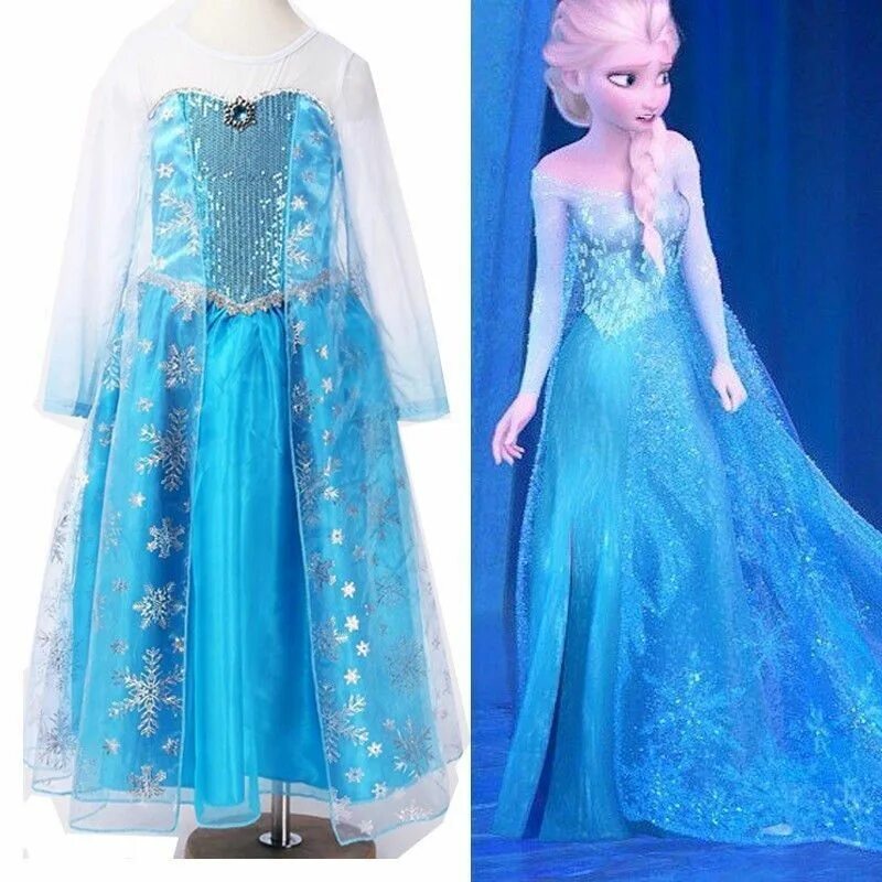 Платье эльзы фото ✔ Frozen Elsa Disney inspired Dress Princess costume IN STOCK New FREE SHIP ZG8 