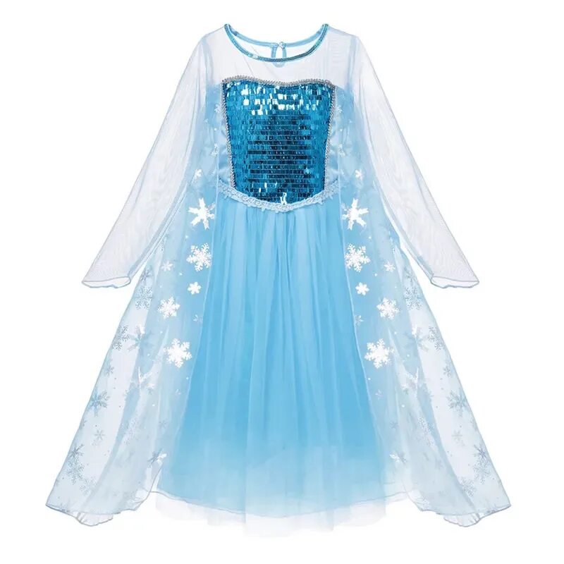 Платье эльзы из холодного сердца фото Elsa Dress Up Dress For Girl Anna Coronation Green Costume Birthday Surprise Fan