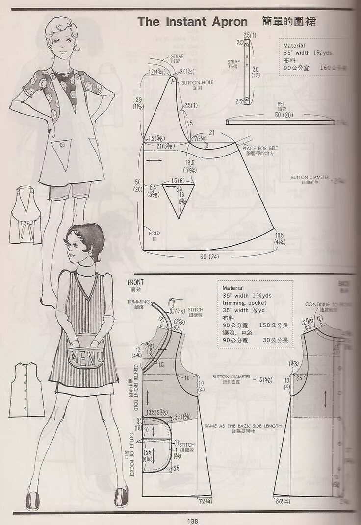 Платье фартук выкройка Ретро-фартук... идеи и не только Винтажный фартук, Ретро фартук, Выкройки фартук