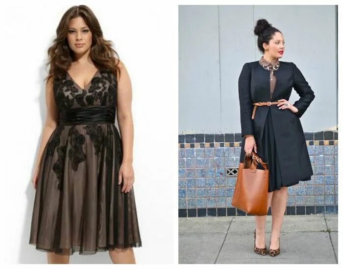 Платье фигура груша фото Фасоны для полных женщин. Какая одежда стройнит?
