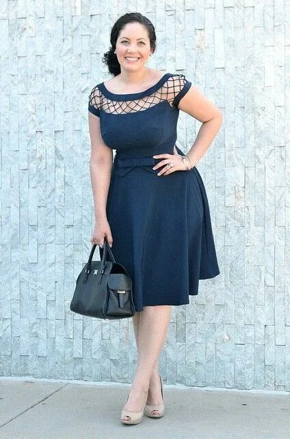 Платье фигура груша фото Abito curvy Мода для полных, Платья, Модели